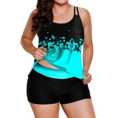 Plus Size Womens Ruffle Tankini Shorts Set Swimming Costume Swimsuit Swim Dress