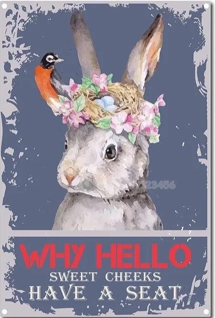 Various Rabbit Tin Sign