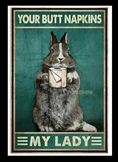Various Rabbit Tin Sign