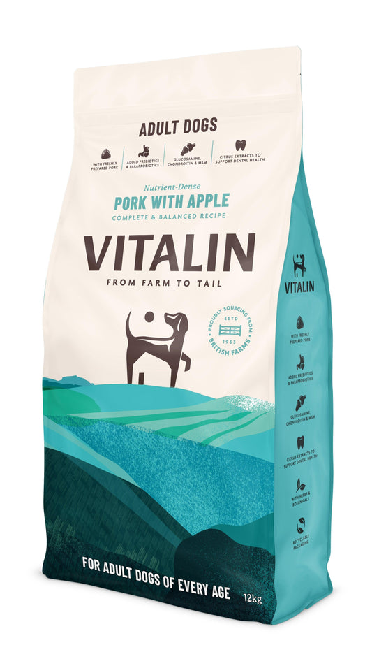 Vitalin Adult Pork Apple 12kg