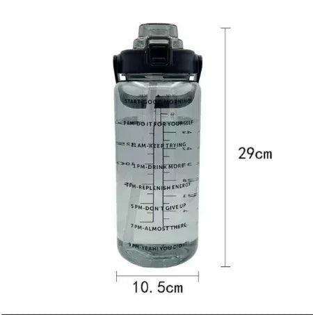 Water Bottle 2L - With Straw