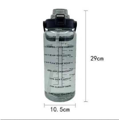 Water Bottle 2L - With Straw
