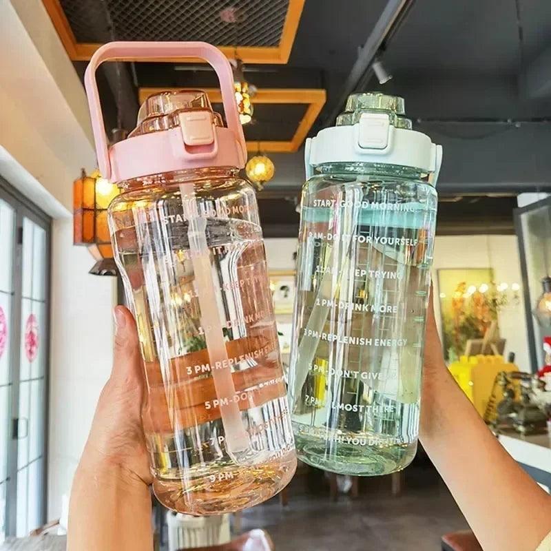 Water Bottle 2L - With Straw