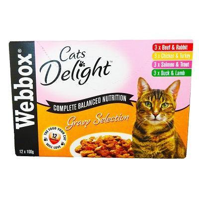 Webbox Cat Delight Gravy Pouch 12x100g