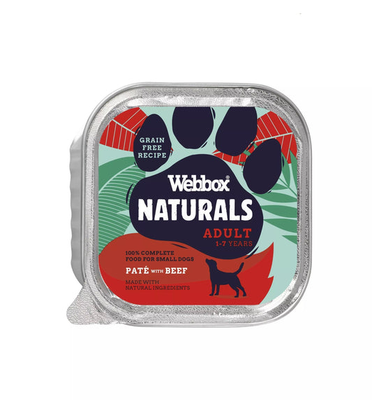 Webbox Natural Dog Adult Beef Pate 11x150g