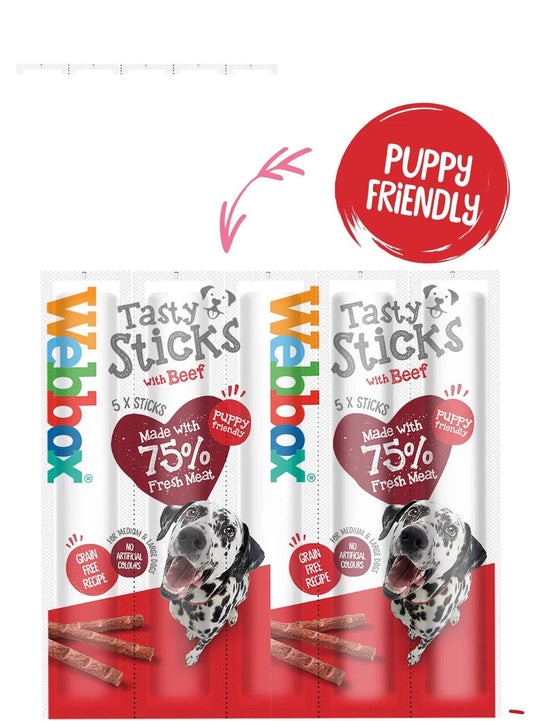 Webbox Tasty Sticks Beef Large 5Pk