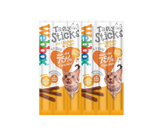 Webbox Tasty Sticks Cat Chicken & Liver 12 x 6