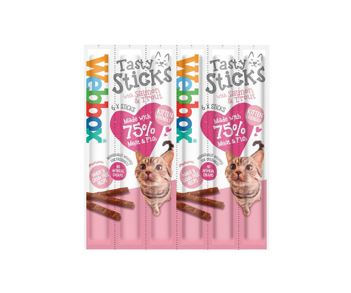 Webbox Tasty Sticks Cat Salmon & Trout 12 x 6