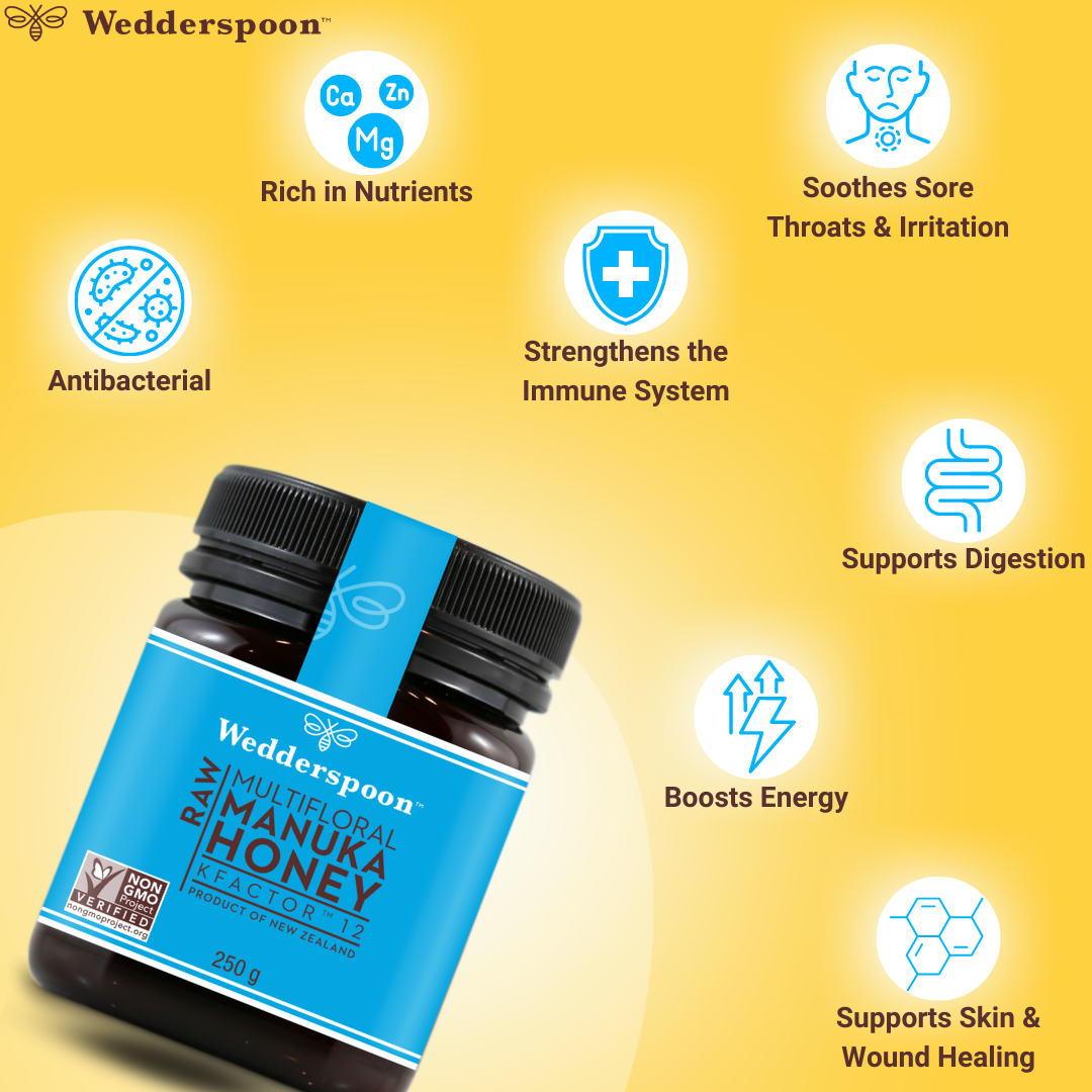 Wedderspoon Raw Manuka Honey 250g KFactor 12