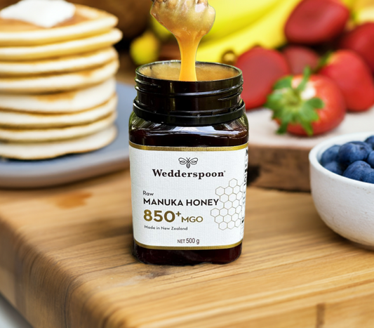 Wedderspoon Raw Manuka Honey 850 MGO (500g) – Pure New Zealand