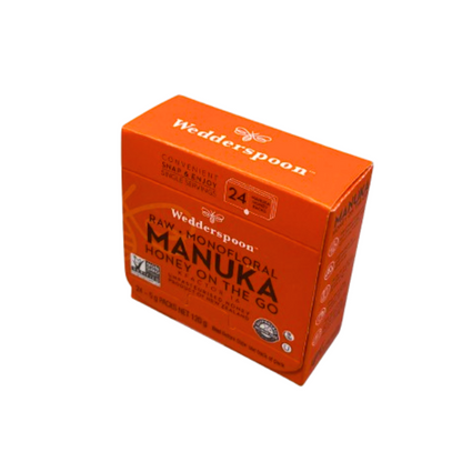 Wedderspoon Raw Manuka Honey Travel Sachets 24-Pack