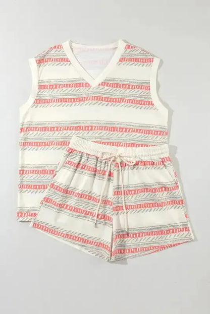 Western Casual Tank Top and Shorts Outfit-3