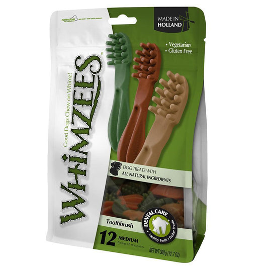 Whimzees Toothbrush Med 12 Bag