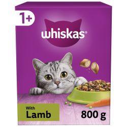 Whiskas 1+ Lamb Adult Dry Cat Food 800g x 5