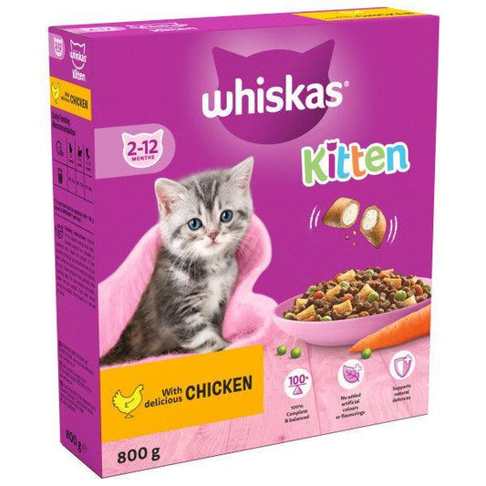 Whiskas Dry 2-12 Month Kitten Chicken 800g
