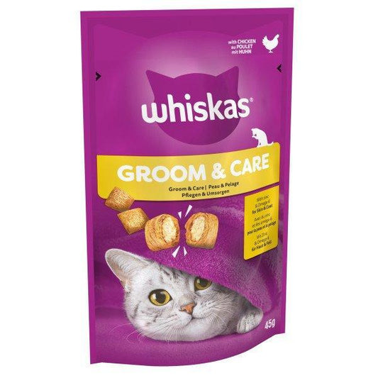 Whiskas Groom & Care with Chicken Cat Treat 45g