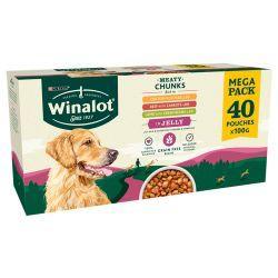 Winalot Meaty Chunks Pouches Mega Pack Mixed Chunks in Jelly 40pk, 100g