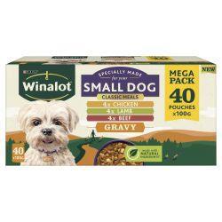 Winalot Small Dog Food Pouch Mixed in Gravy 40pk, 100g