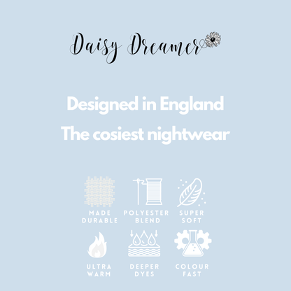 Women's Super Cosy Hooded Pyjama Set Soft Brushed Polyester Viscose Loungewear Warm and Elegant Nightwear Various Colours UK Sizes 8-22 by Daisy Dreamer