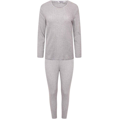 Women's Thermal Long Sleeve Top and Pants Set Winter Base Layers Warm Insulating Cotton Rich Fabric Sizes S to XXL Multiple Colors by Heatwave Thermalwear