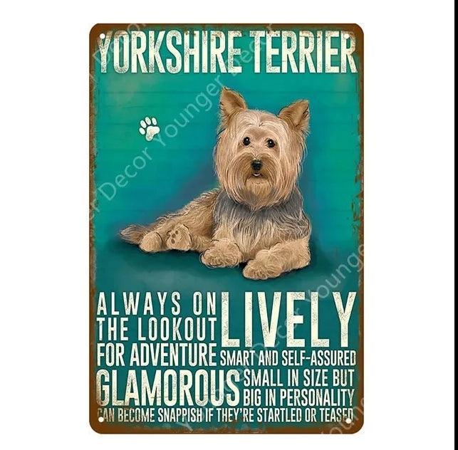Yorkshire Terrier Dog Tin Sign